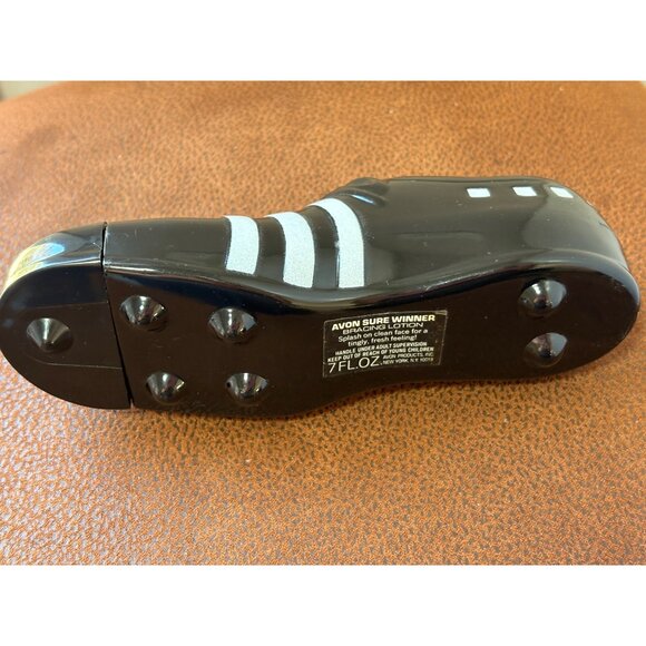 VINTAGE Avon Sure Winner Soccer Shoe Black/White Spicy After Shave Plastic - Picture 5 of 7